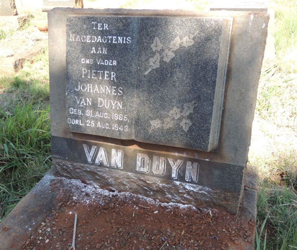 DUYN Pieter Johannes, van 1885-1943