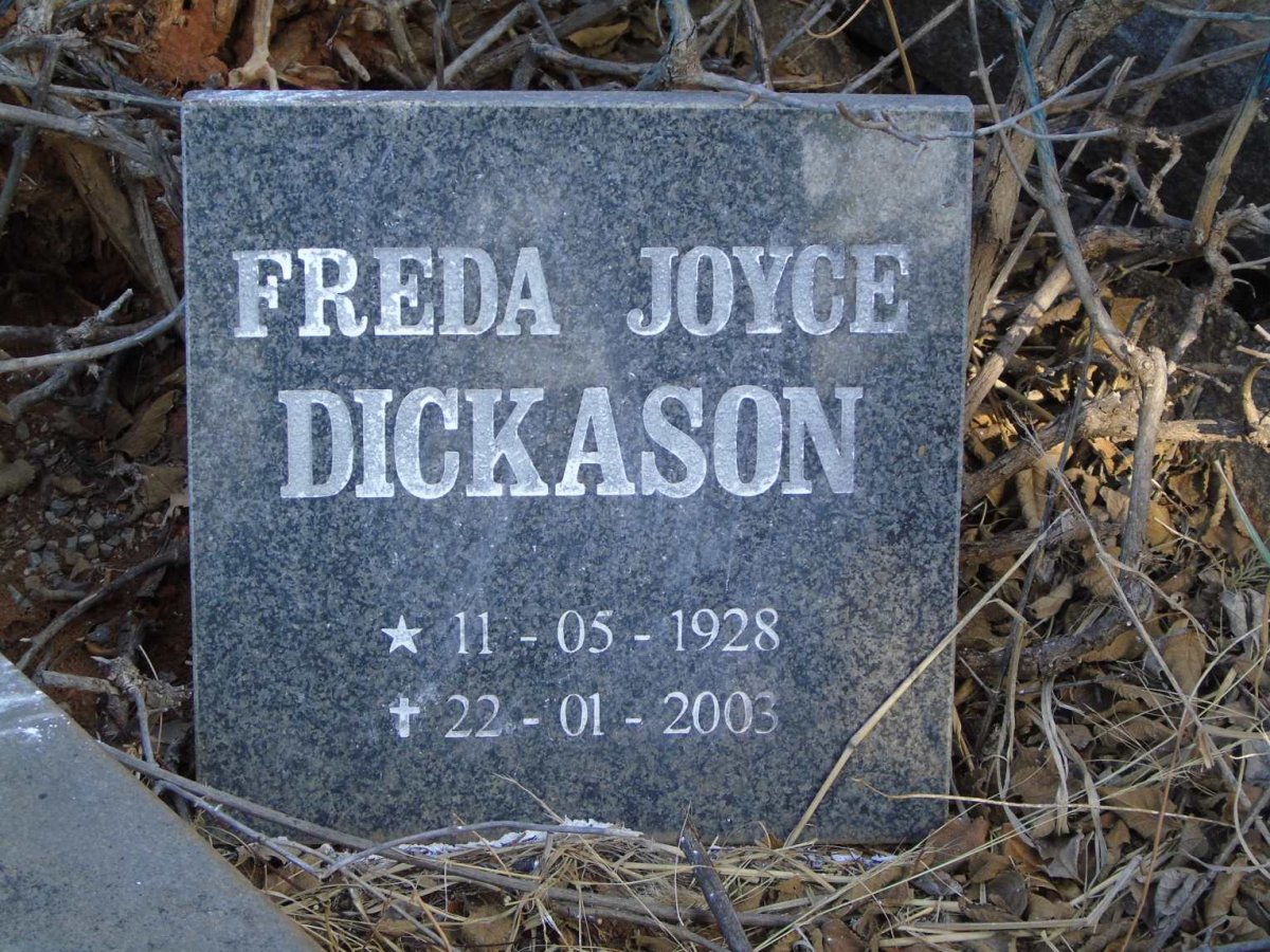 DICKASON Freda Joyce 1928-2003