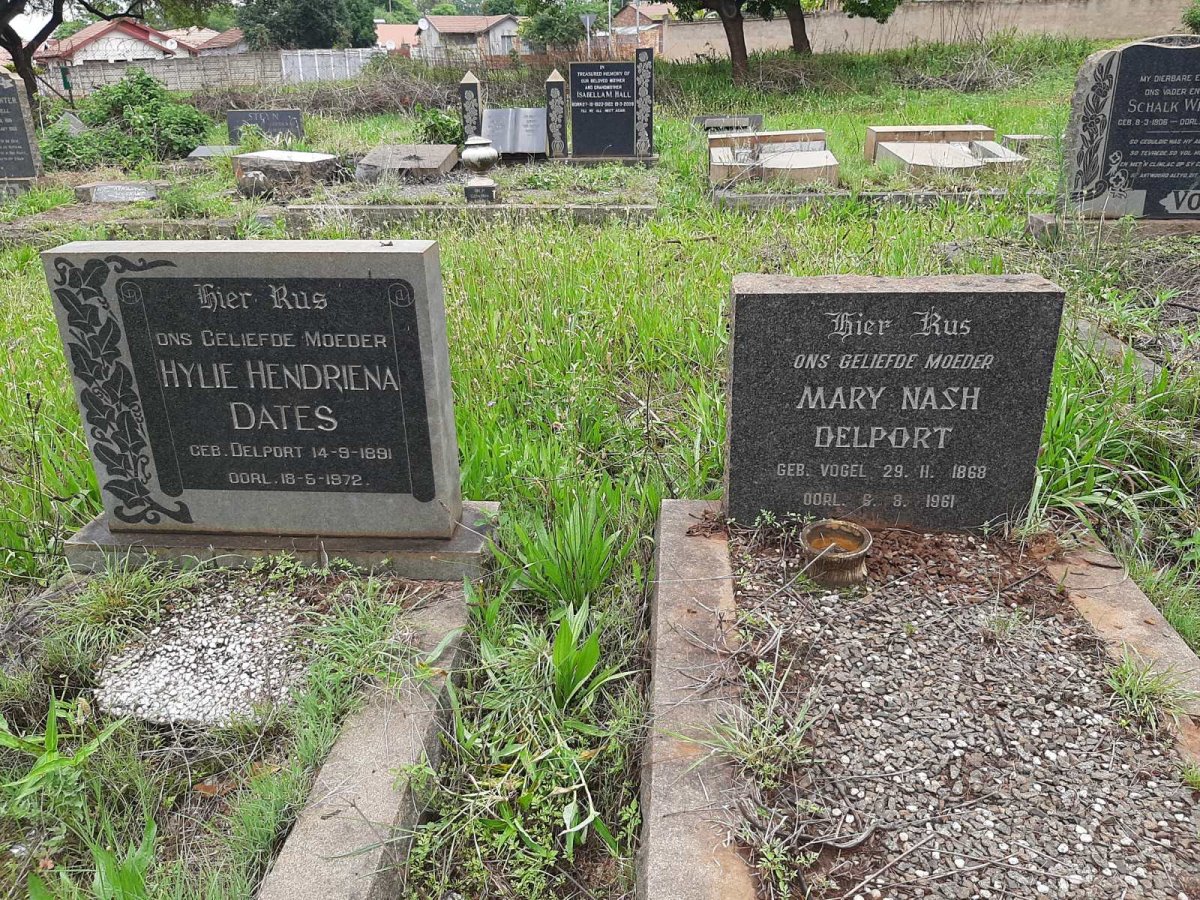 DELPORT Mary Nash nee VOGEL 1868-1961 :: DATES Hylie Hendriena nee DELPORT 1891-1972