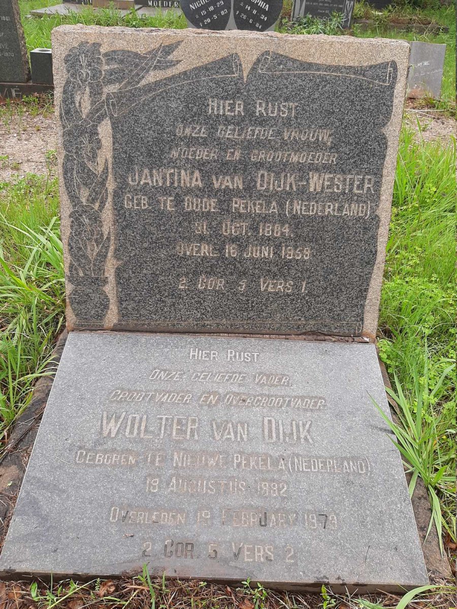 DIJK Wolter, van 1882-1979 &amp; Jantina WESTER 1884-1959