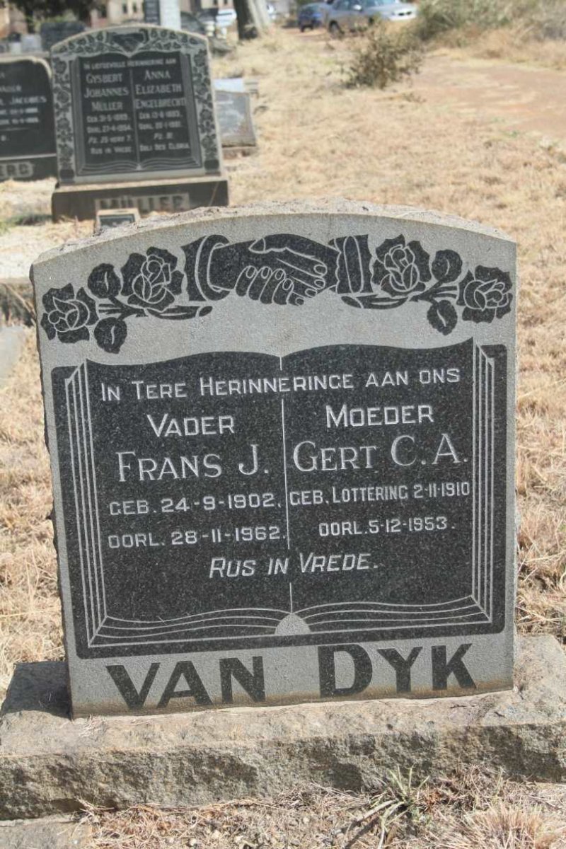 DYK Frans J., van 1902-1962 & Gert C.A. LOTTERING 1910-1953
