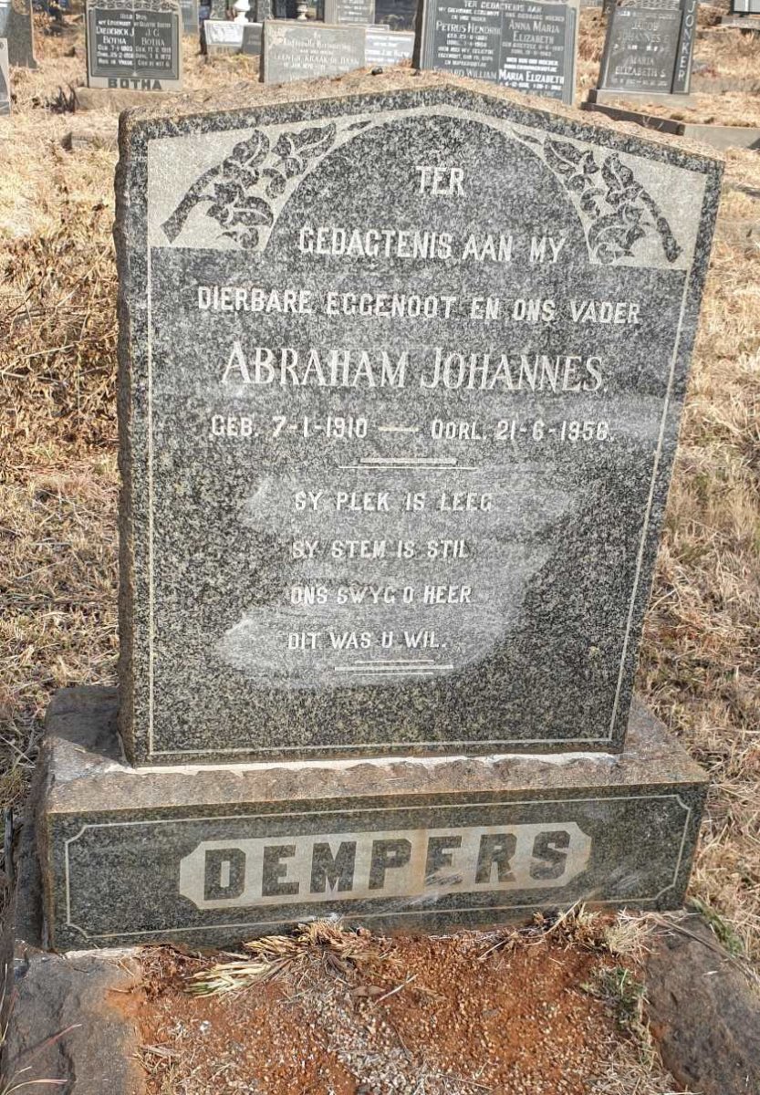 DEMPERS Abraham Johannes 1910-1956