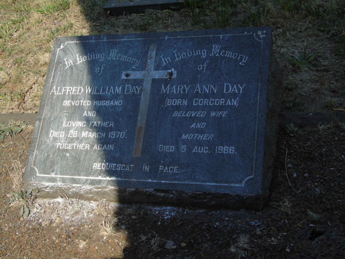 DAY Alfred William -1970 &amp; Mary Ann CORCORAN -1966