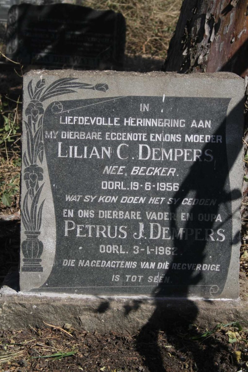 DEMPERS Petrus J. -1962 & Lilian C. BECKER -1956