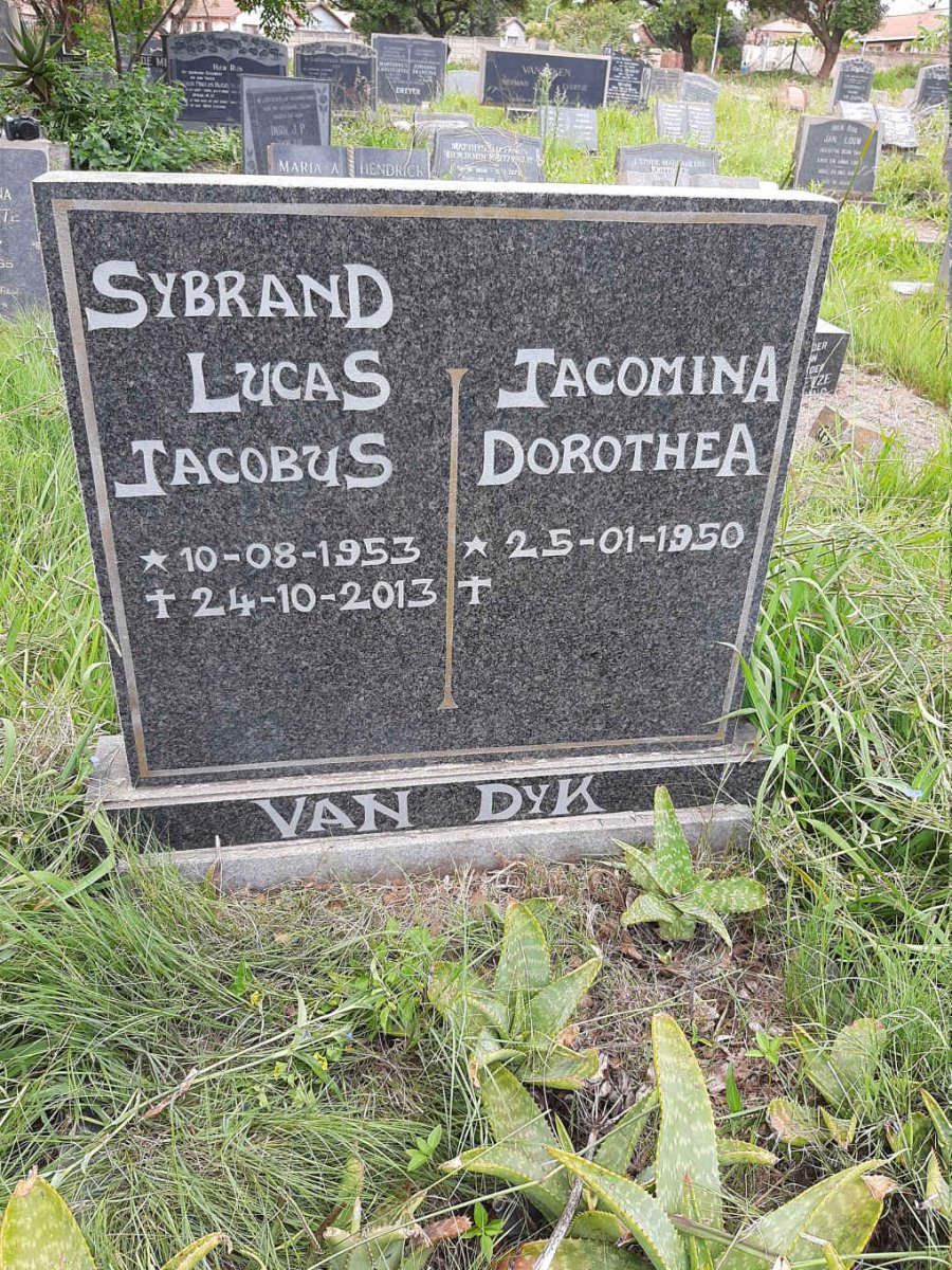 DYK Sybrand Lucas Jacobus, van 1953-2013 &amp; Jacomina Dorothea 1950-