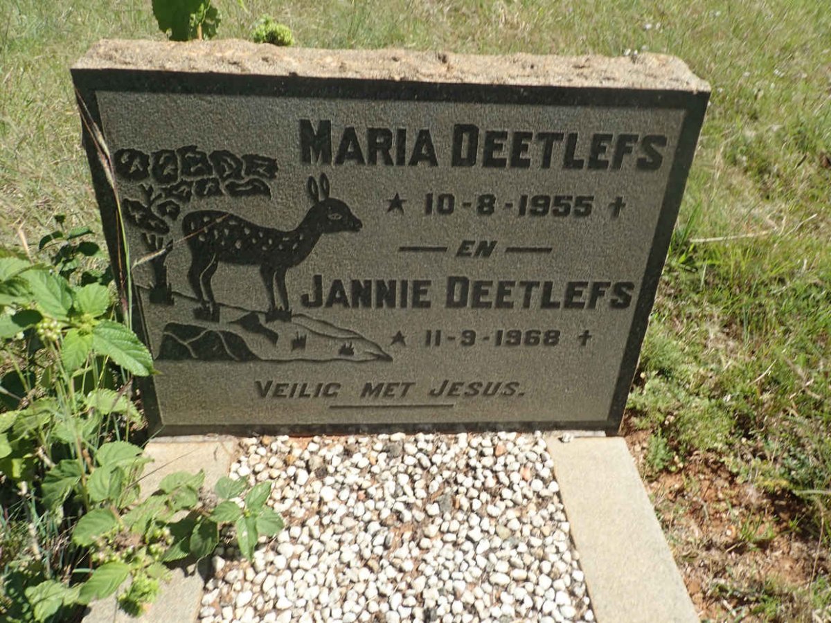 DEETLEFS Maria 1955- :: DEETLEFS Jannie 1968-