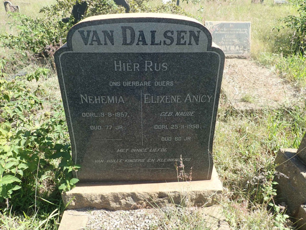 DALSEN Nehemia, van -1957 &amp; Elixene Anicy NAUDE -1958