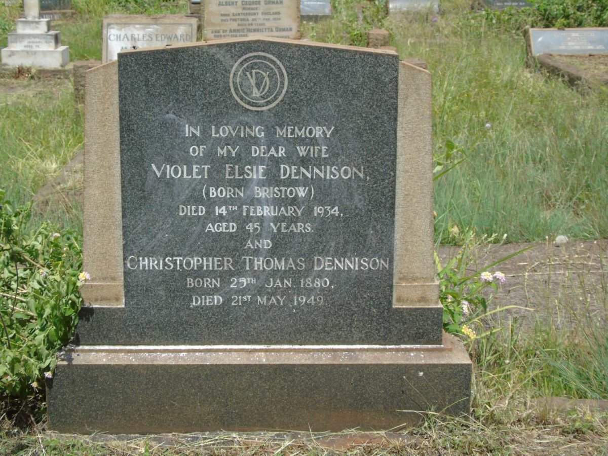 DENNISON Christopher Thomas 1880-1949 & Violet Elsie BRISTOW -1934