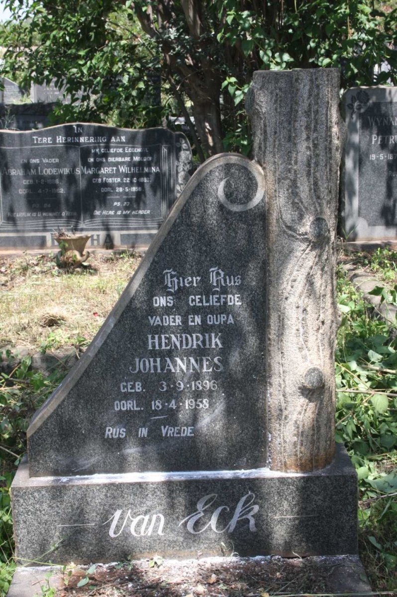 ECK Hendrik Johannes, van 1896-1958