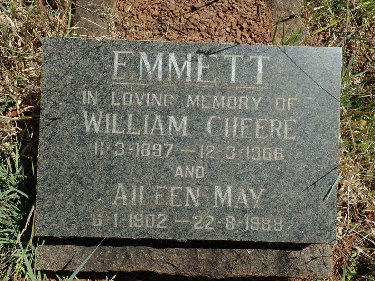 EMMETT William Cheere 1897-1966 &amp; Aileen May 1902-1988