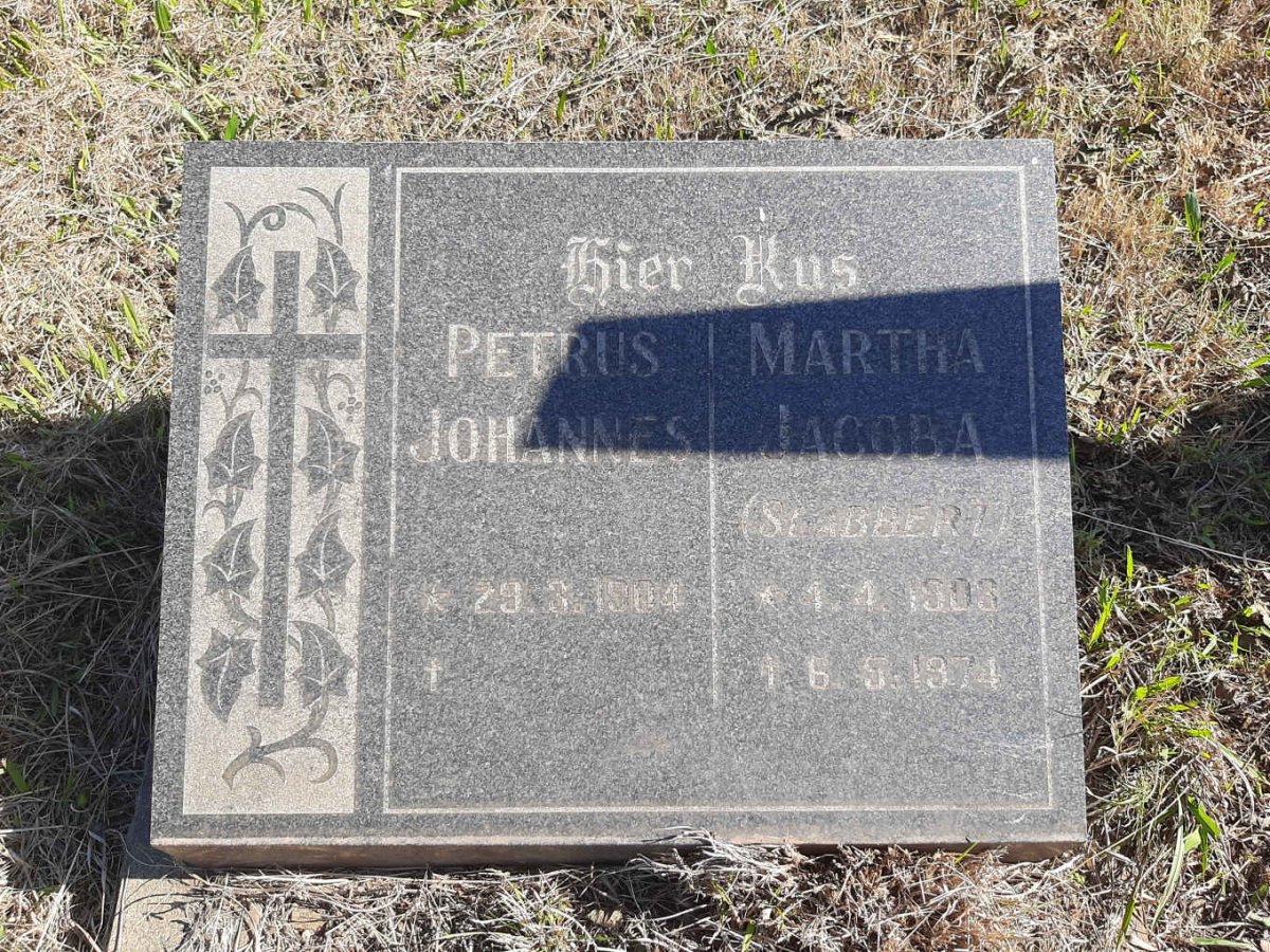 ECK Petrus Johannes, van 1904- &amp; Martha Jacoba SLABBERT 1903-1974