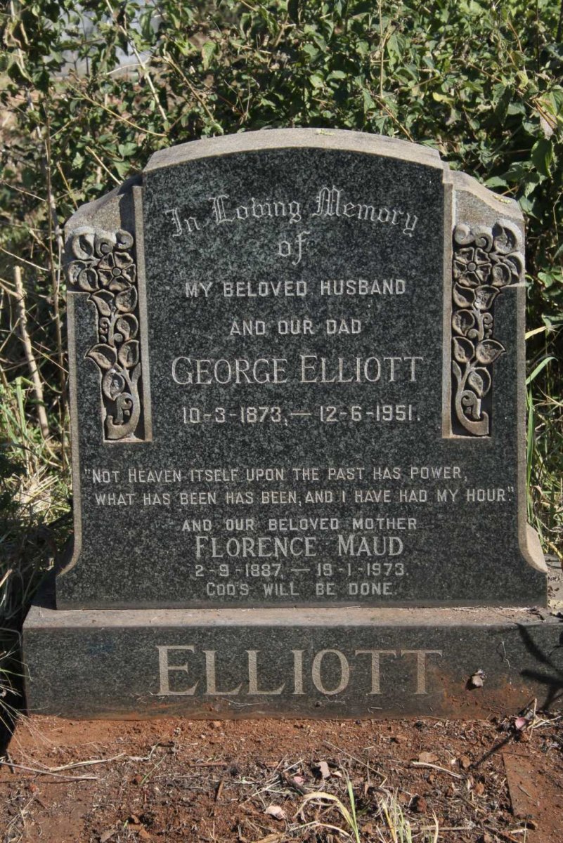 ELLIOTT George 1873-1951 &amp; Florence Maud 1887-1973