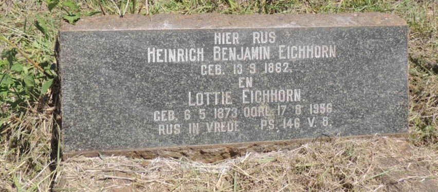 EICHHORN Heinrich Benjamin 1862- &amp; Lottie 1873-1956