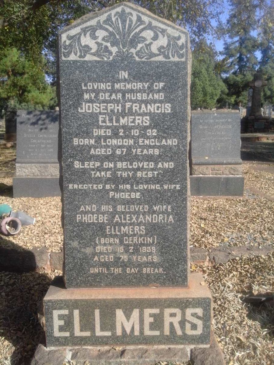 ELLMERS Joseph Francis -1932 &amp; Phoebe Alexandria GERKIN -1939