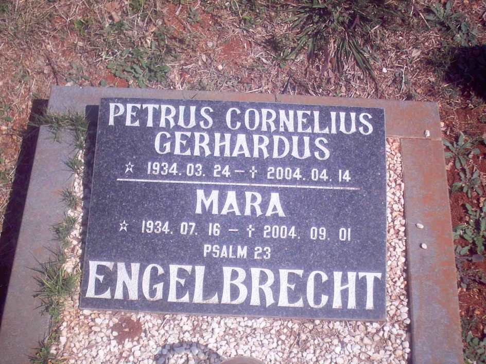 ENGELBRECHT Petrus Cornelius Gerhardus 1934-2004 &amp; Mara 1934-2004