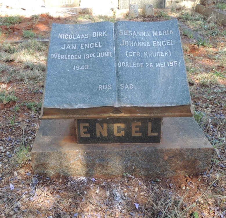 ENGEL Nicolaas Dirk Jan -1943 &amp; Susanna Maria Johanna KRUGER -1957