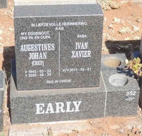 EARLY Augestines Johan 1945-2005 :: EARLY Ivan Xavier 2013-2013