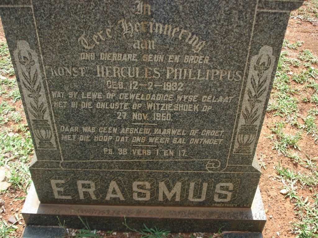 ERASMUS Hercules Phillippus 1932-1960