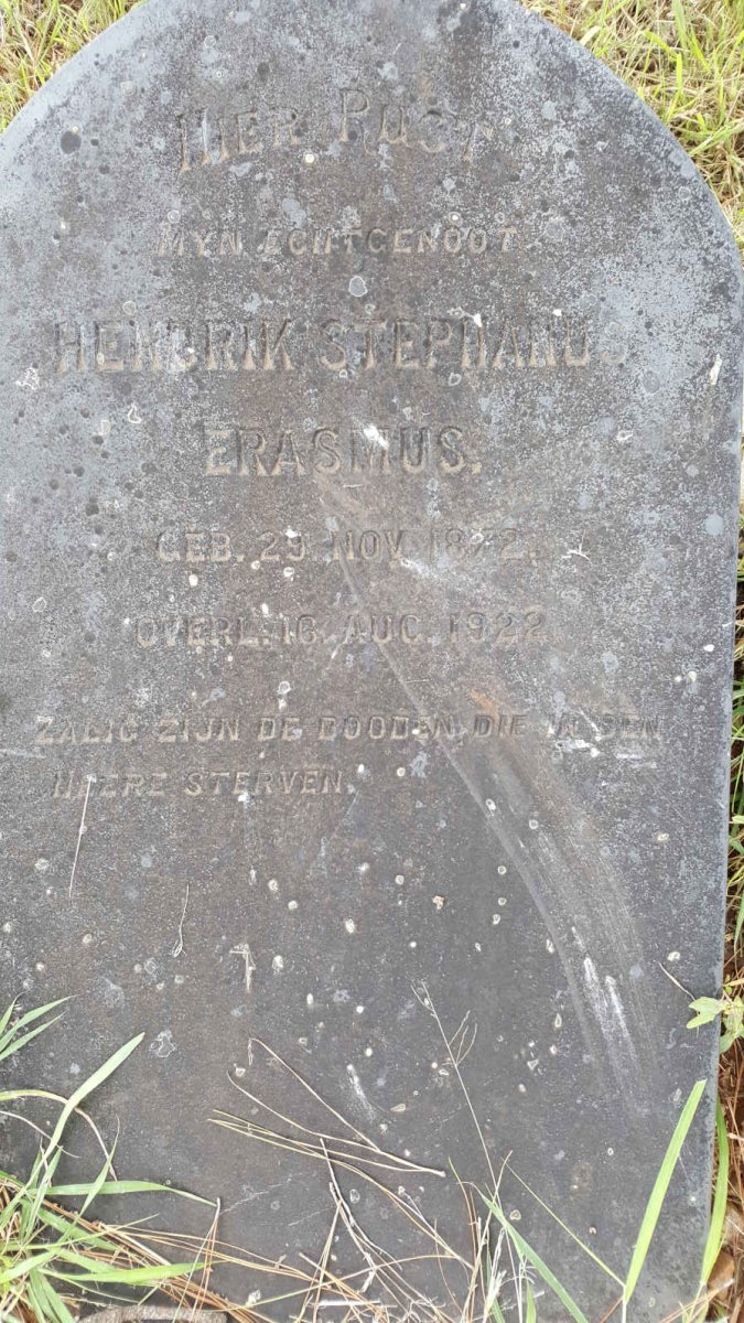 ERASMUS Hendrik Stephanus 1872-1922
