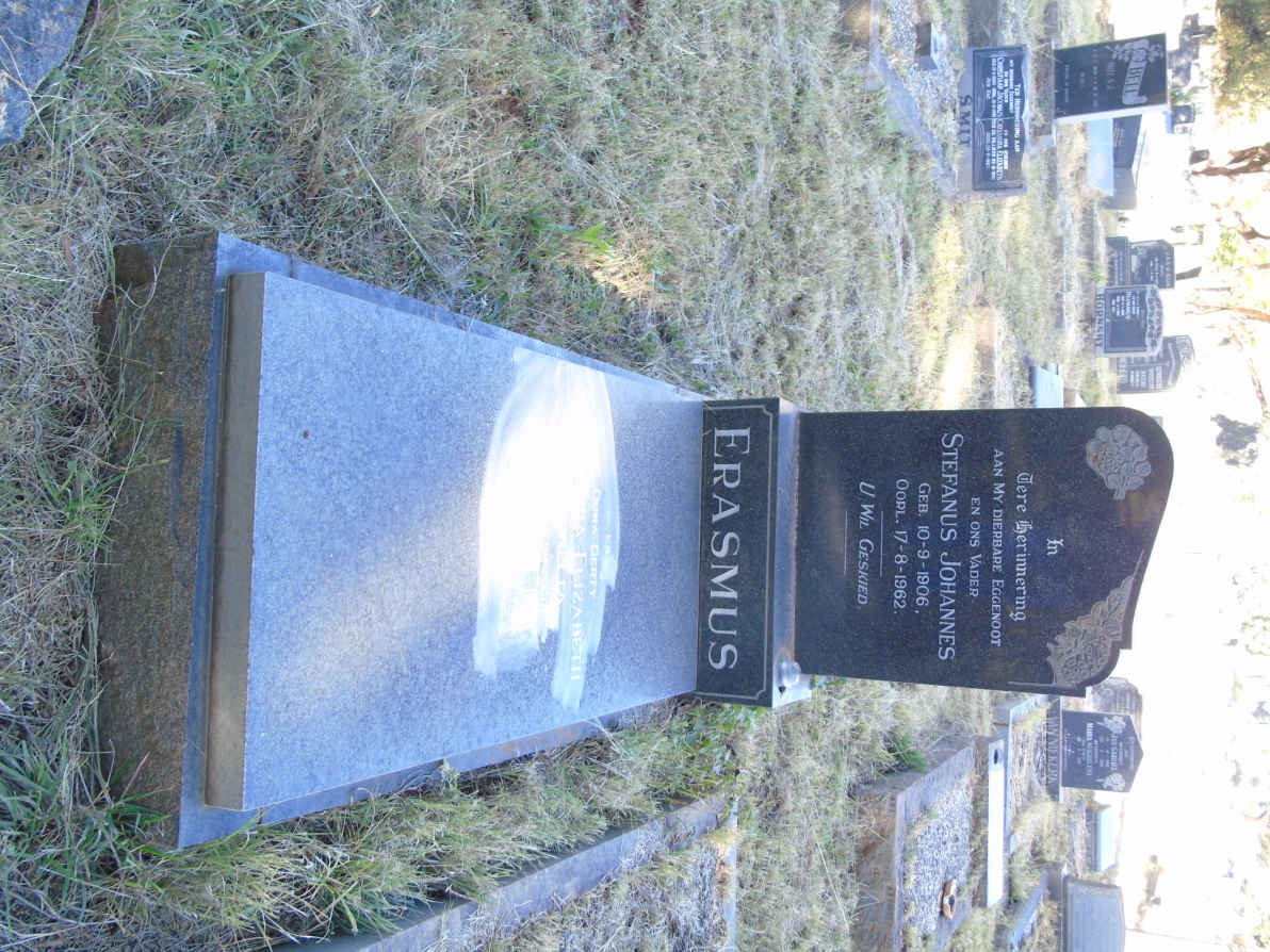 ERASMUS Stefanus Johannes 1906-1962 &amp; Gertruida Elizabeth Cornelia VERSTER 1912-1998