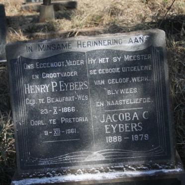 EYBERS Henry P. 1866-1961 & Jacoba C. 1888-1979