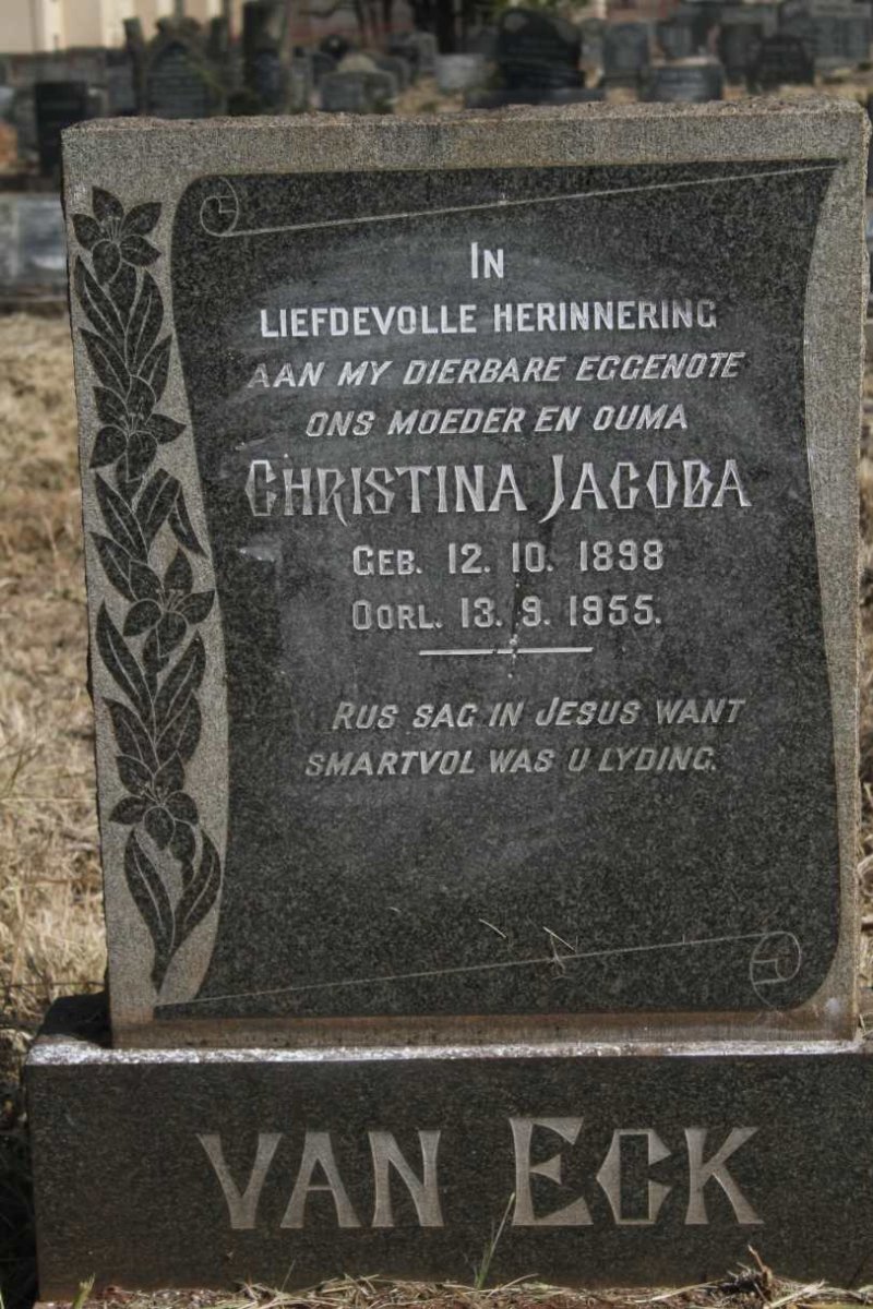 ECK Christina Jacoba, van 1898-1955
