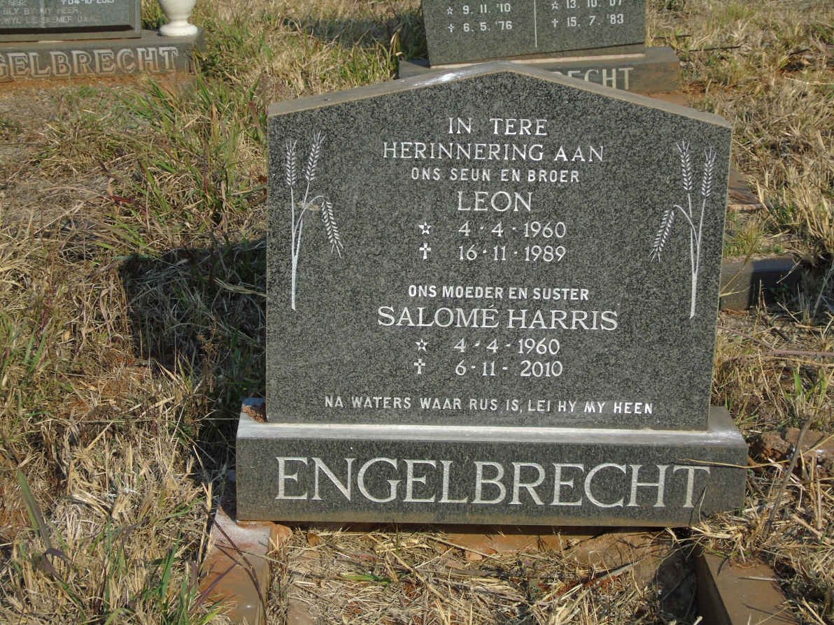 ENGELBRECHT Leon 1960-1989 :: ENGELBRECHT Salome Harris 1960-2010