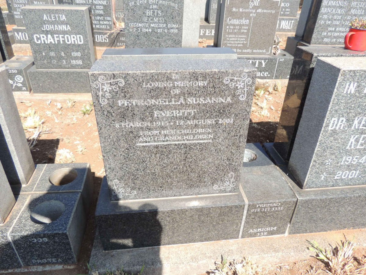 EVERITT Petronella Susanna 1915-2002