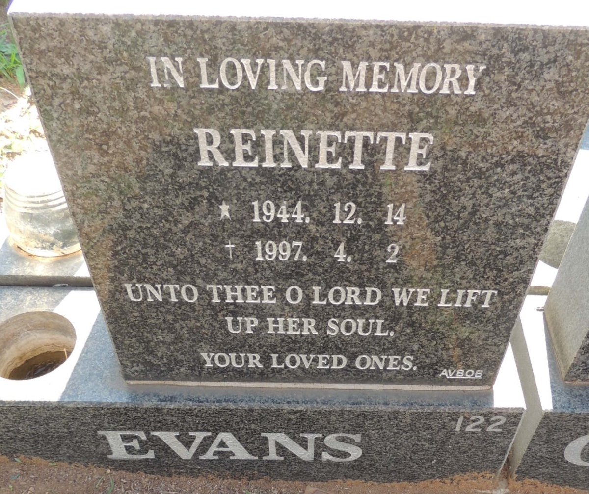 EVANS Reinette 1944-1997