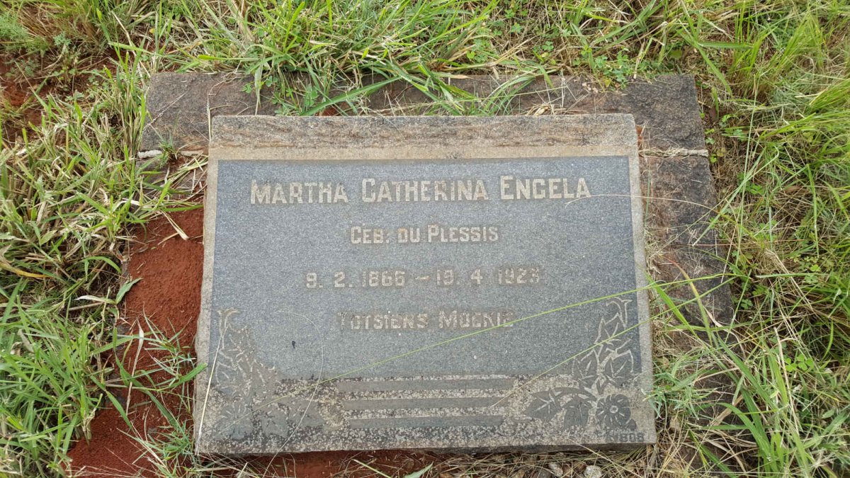 ENGELA Martha Catherina nee DU PLESSIS 186?-1923