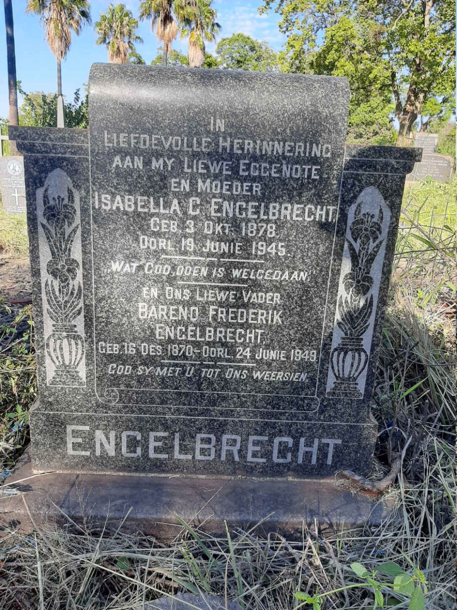 ENGELBRECHT Barend Frederik 1870-1949 & Isabella C. 1878-1945