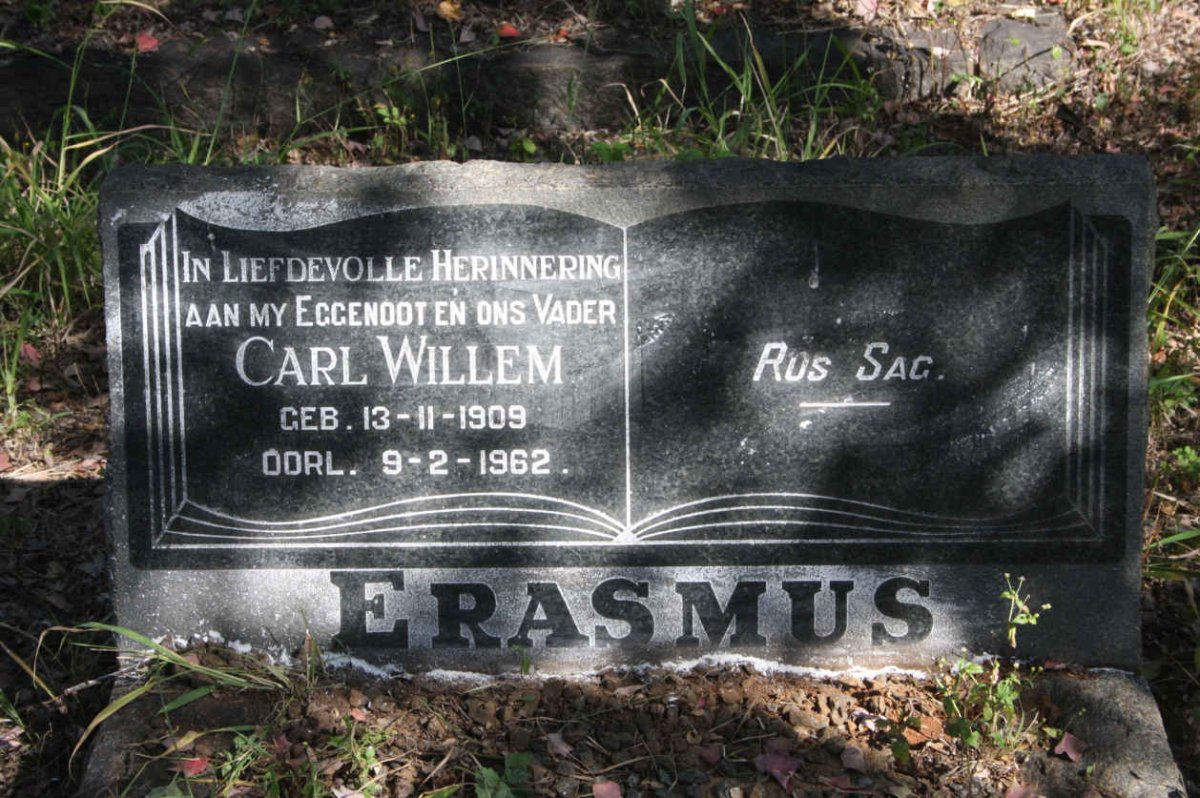ERASMUS Carl Willem 1909-1962