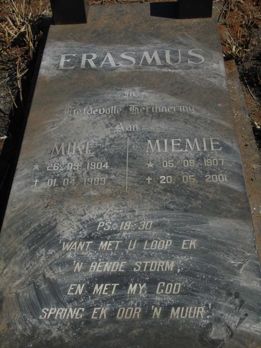 ERASMUS Mike 1904-1989 & Miemie 1907-2001