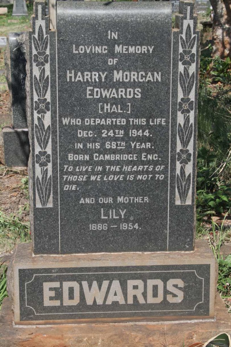 EDWARDS Harry Morgan -1944 & Lily 1886-1954