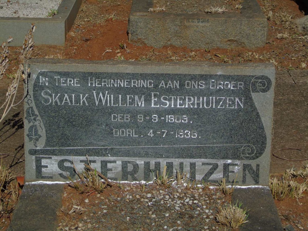 ESTERHUIZEN Skalk Willem 1909-1938
