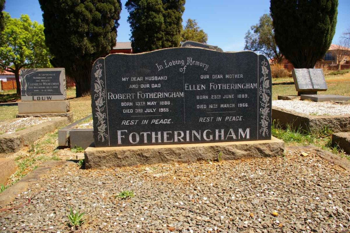 FOTHERINGHAM Robert 1888-1955 &amp; Ellen 1889-1966