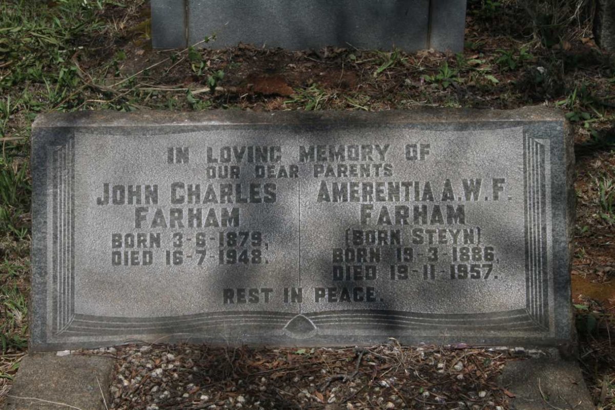 FARHAM John Charles 1879-1948 & A.W.F. STEYN 1886-1957