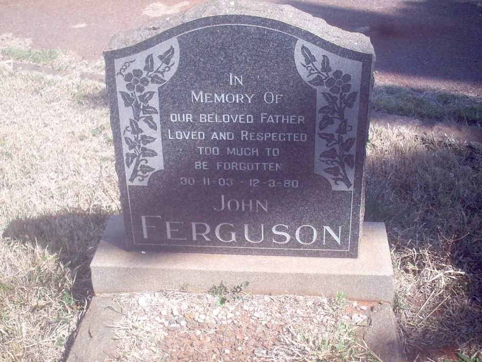 FERGUSON John 1903-1980