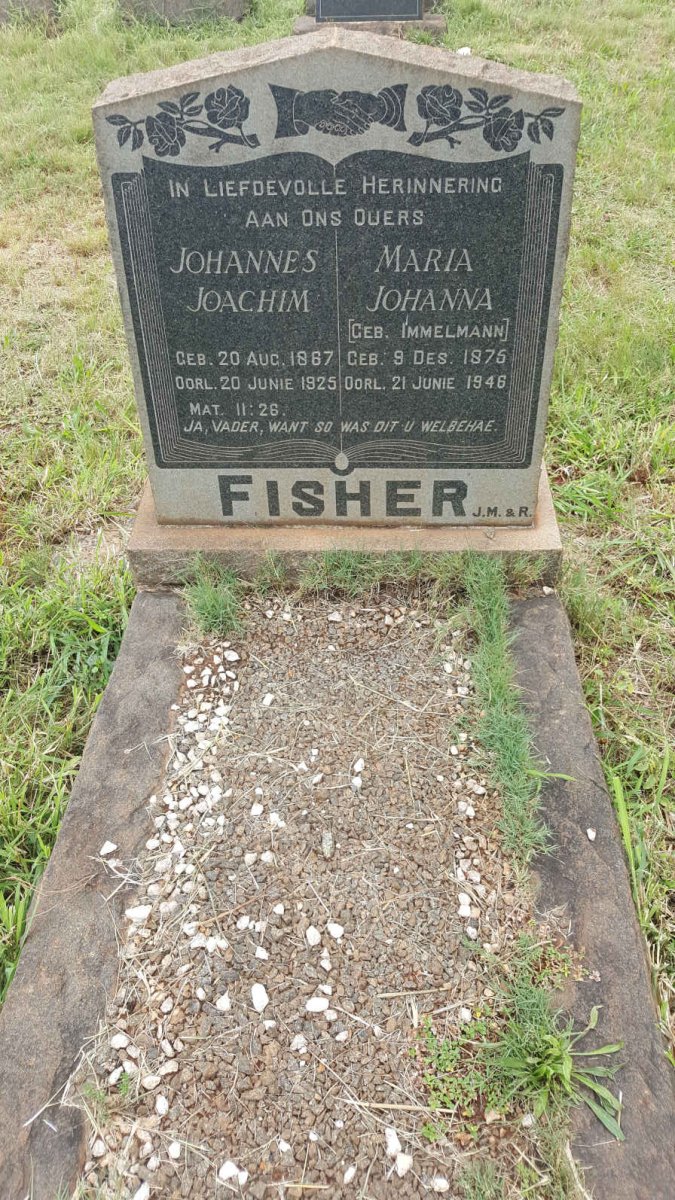 FISHER Johannes Joachim 1867-1925 &amp; Maria Johanna IMMELMANN 1875-1946