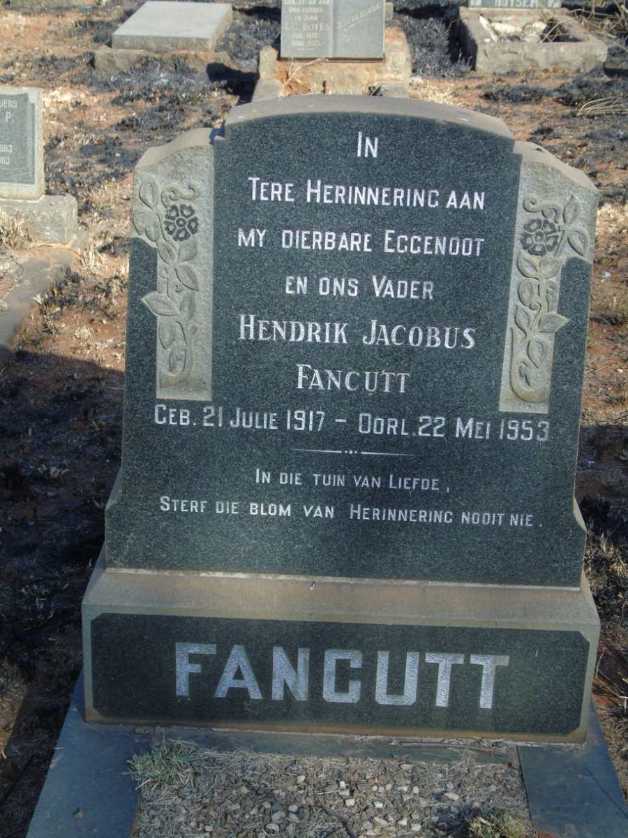 FANCUTT Hendrik Jacobus 1917-1953