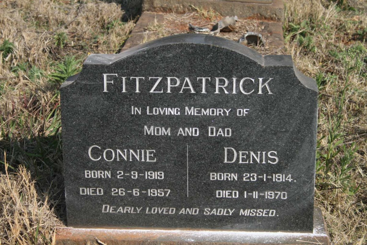 FITZPATRICK Denis 1914-1970 &amp; Connie 1919-1957