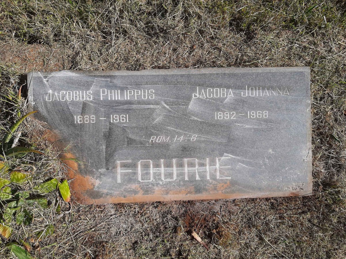 FOURIE Jacobus Philippus 1889-1961 &amp; Jacoba Johanna 1892-1968
