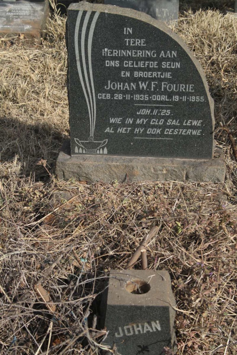 FOURIE Johan W.F. 1935-1955