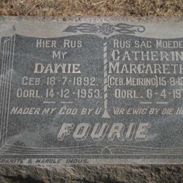 FOURIE Dawie 1892-1953 & Catherina Margaretha MEIRING 1889-1970