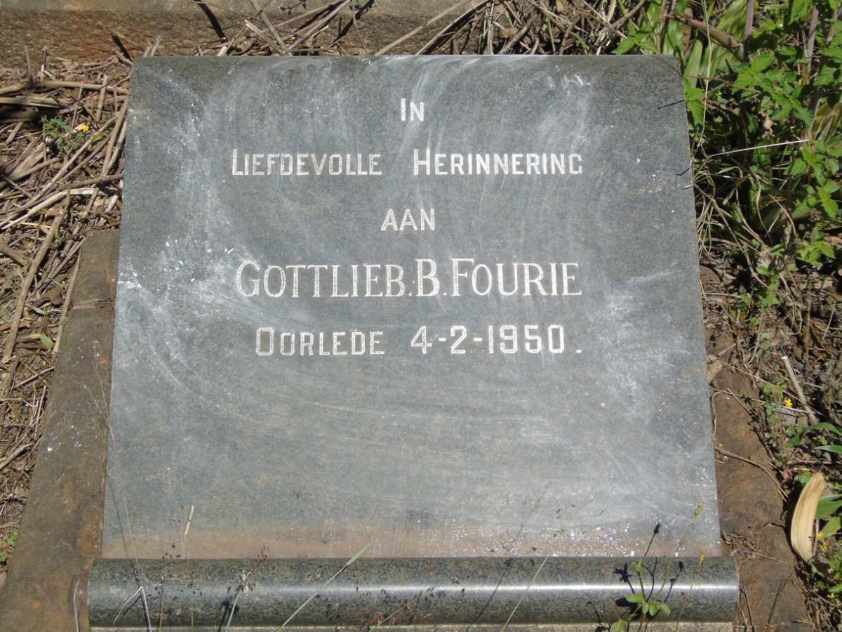 FOURIE Gottlieb B. -1950