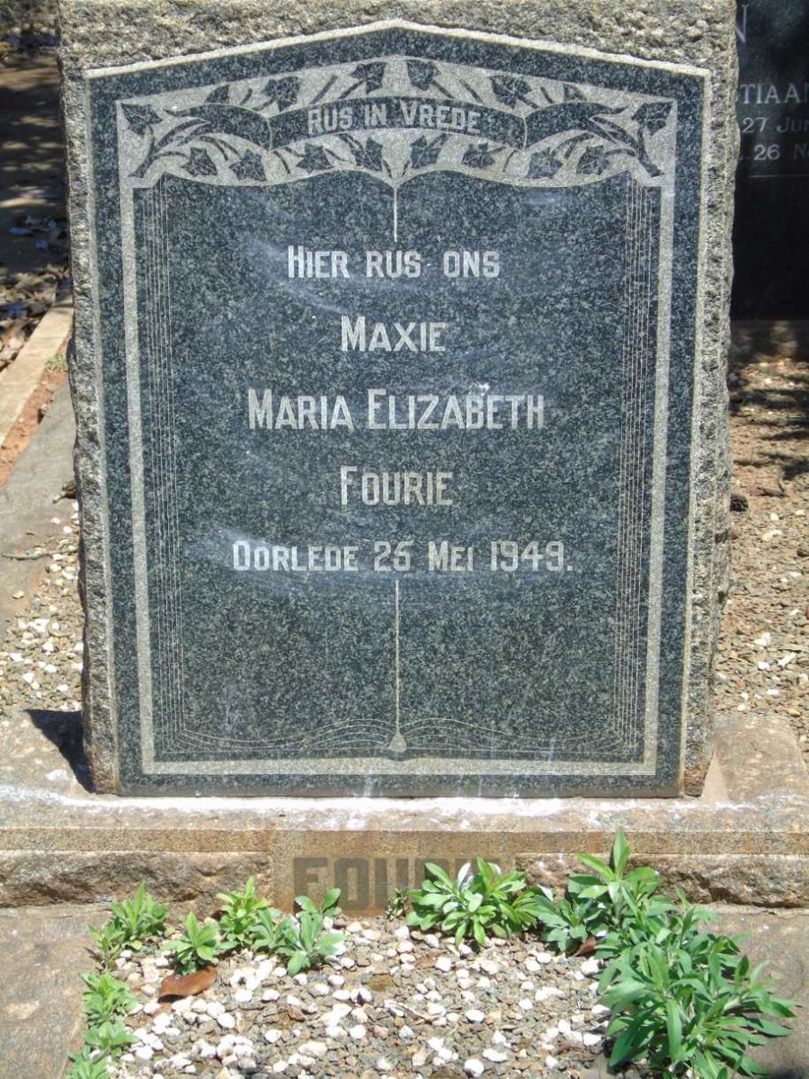 FOURIE Marie Elizabeth -1949