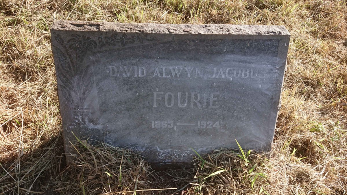 FOURIE David Alwyn Jacobus 1863-1924