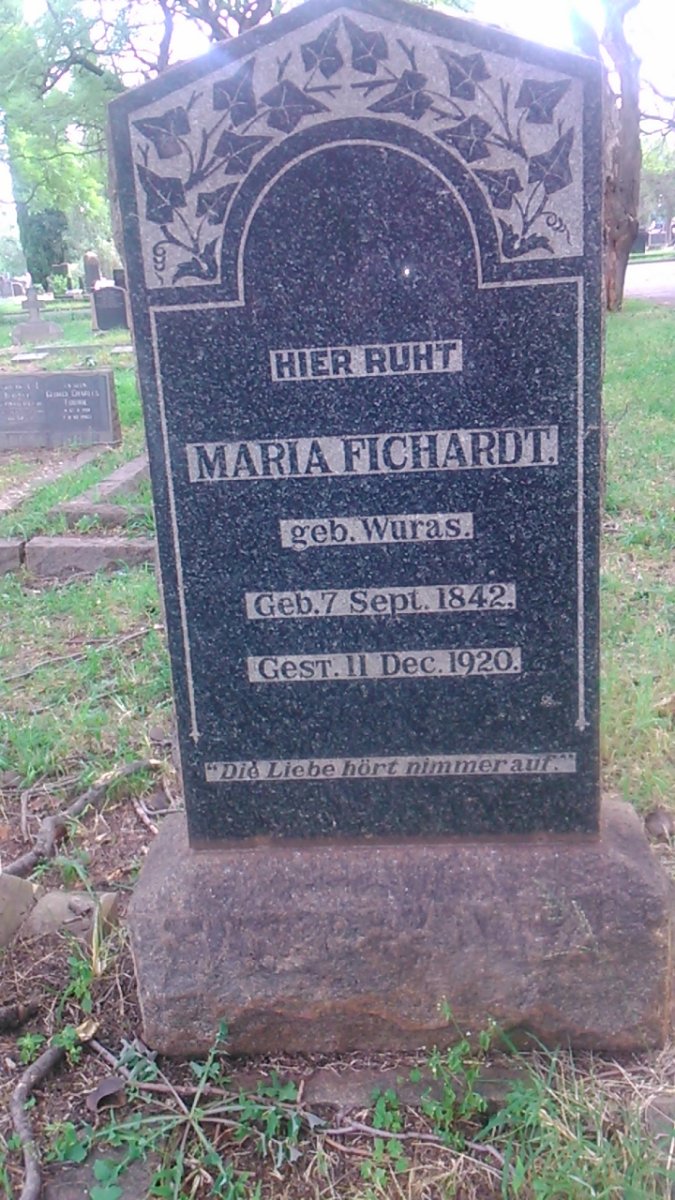 FICHARDT Maria nee WURAS 1842-1920