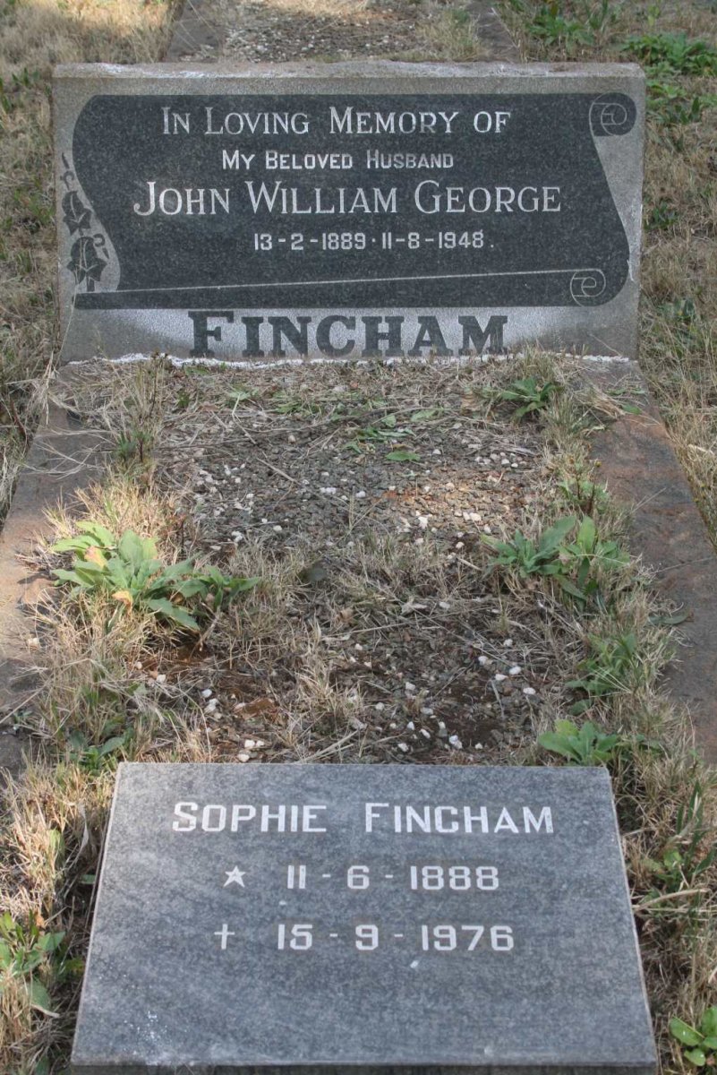 FINCHAM John William George 1889-1948 &amp; Sophie 1888-1976
