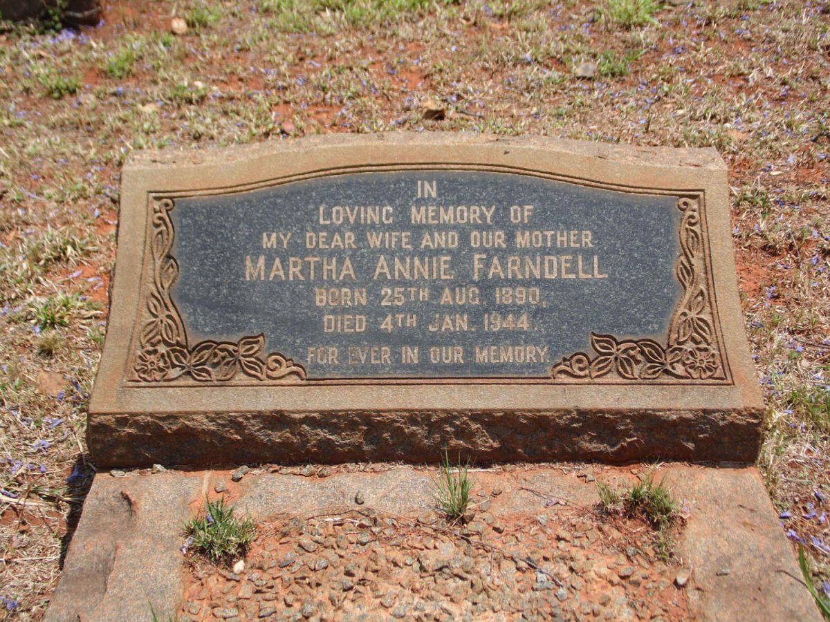 FARNDELL Martha Annie 1890-1944